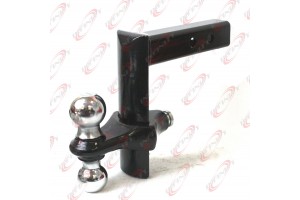 6 Position Adjustable Trailer 8" Drop w/ 2" & 2-5/16" Hitch Ball Mount Receiver 